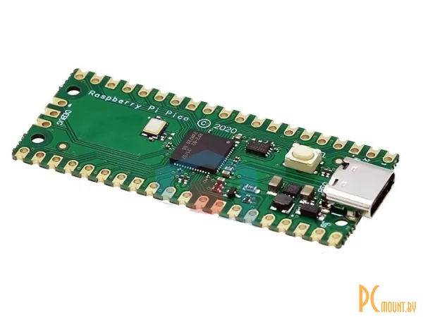 Raspberry Pi Pico, dual-core RP2040, TYPE-C, Микроконтроллер, 51x21мм